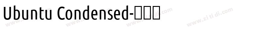 Ubuntu Condensed字体转换